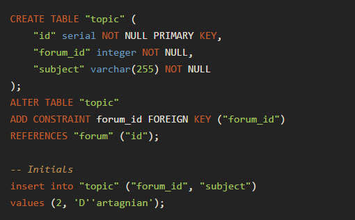 Table id. ID Serial Primary Key. Атрибуты not null Primary Key. Integer Primary Key, Key varchar,. My SQL ID integer Primary Key.