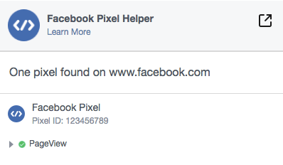 FB Pixel成功安裝畫面