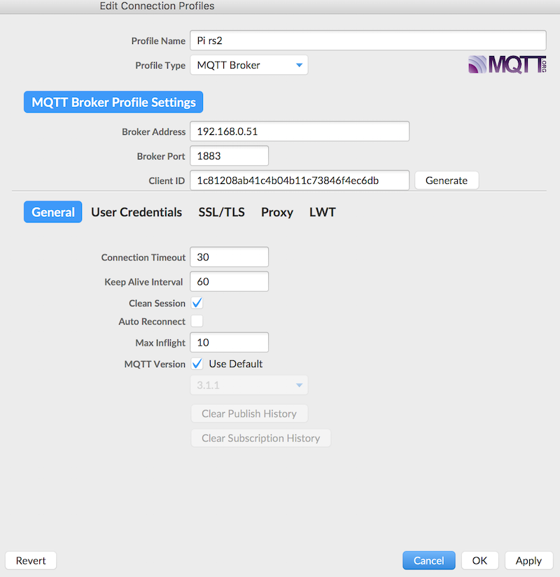MQTT.fx 設定連線