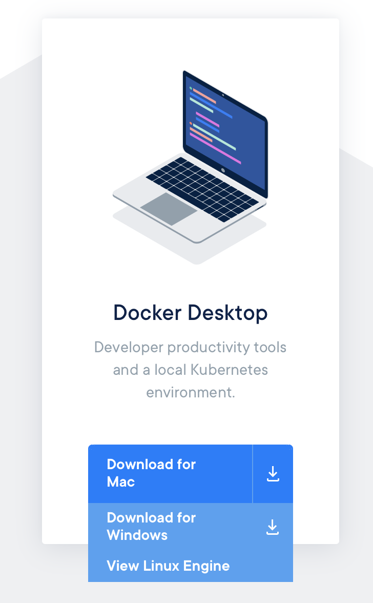Docker 的安裝頁面