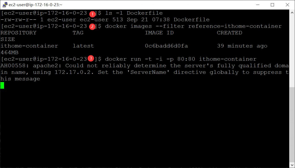 Docker 影像檔建置並啟動