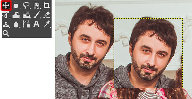 GIMP 教学 - 换脸效果 ( 同一张脸 )