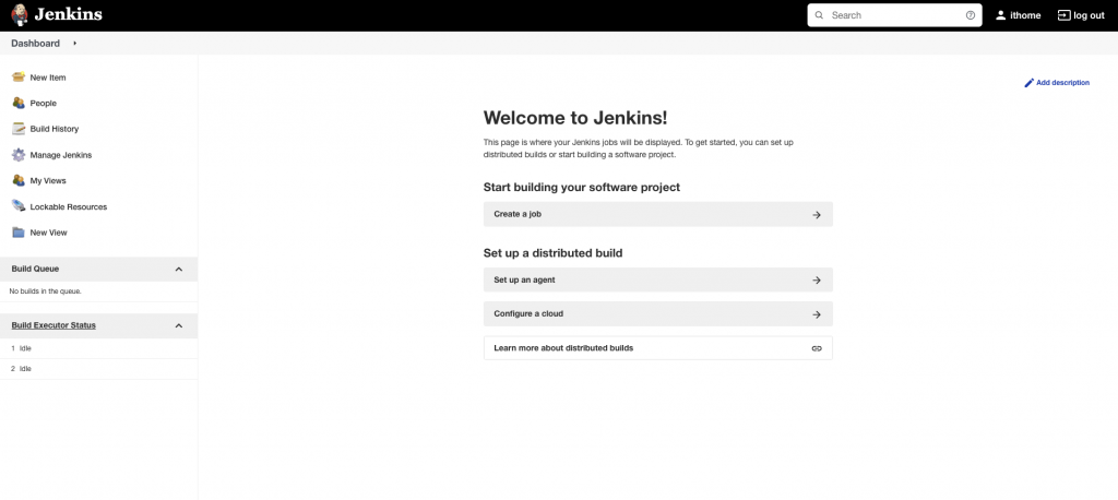 GKE jenkins first page