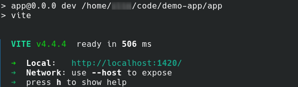 nodejs cli message