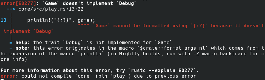 game cannot be formatted for Debug