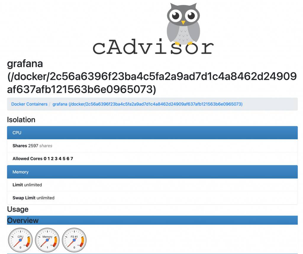 cAdvisor Web UI