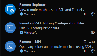 Remote SSH Extensions