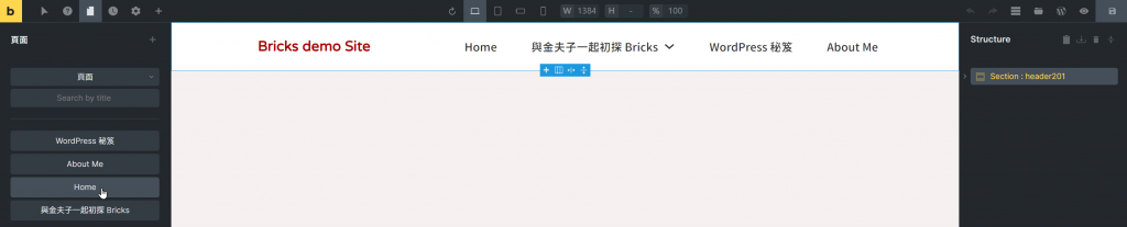 Bricks Builder Design Homepage layout