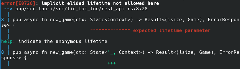rust編譯器提醒需要加生命週期變數'_