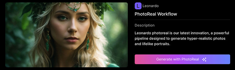 Leonardo.Ai 教學 -  Featured Models 特色模型 - PhotoReal