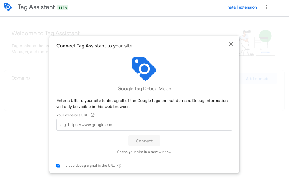 add tag assistant