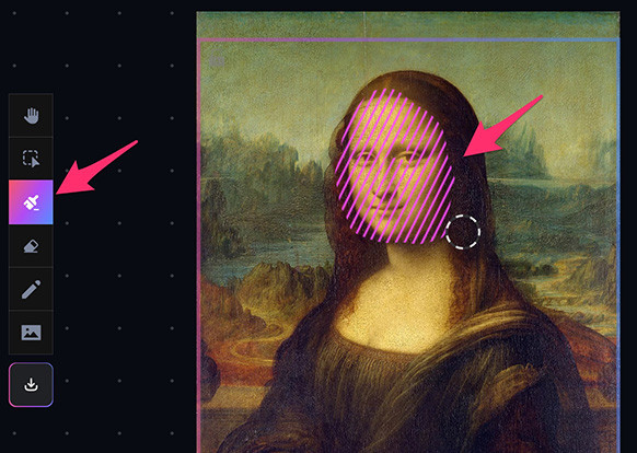Leonardo.Ai 教學 -  ( 範例 ) 換臉特效 - 使用 AI Canvas 的遮罩工具