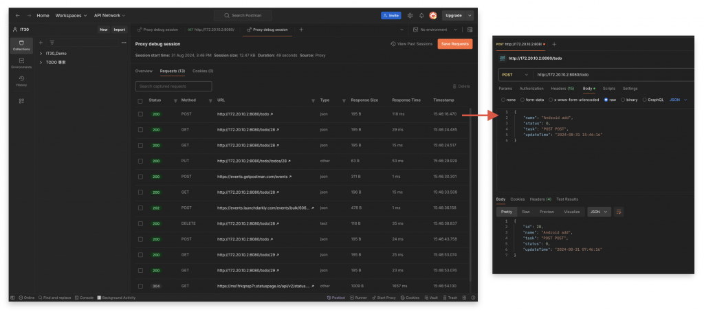 Postman Proxy Result