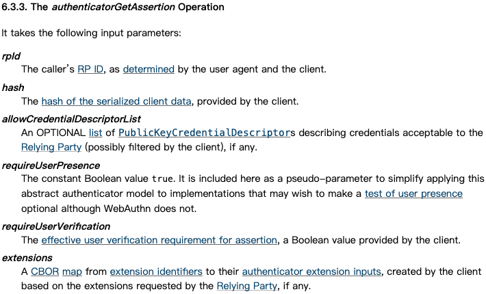 authenticatorGetAssertion