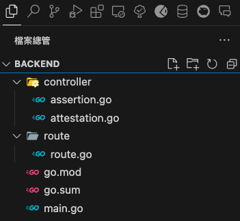 建立對應的 controller go 檔案