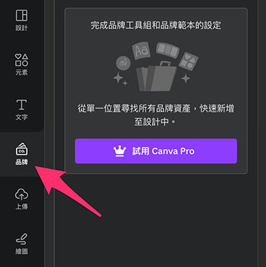 Canva 教學 - 設計介面 ( 設計功能總覽 ) - 品牌