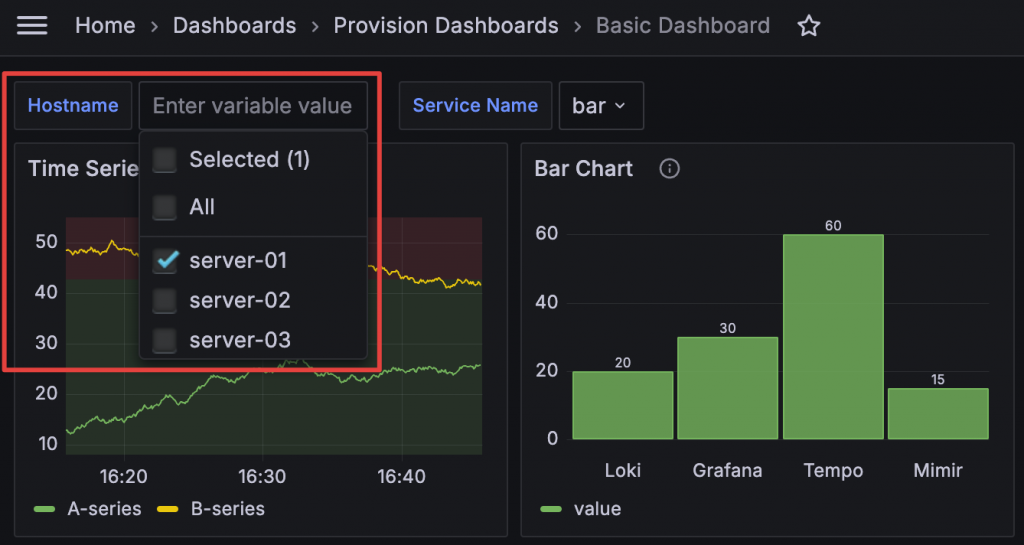 Variable options