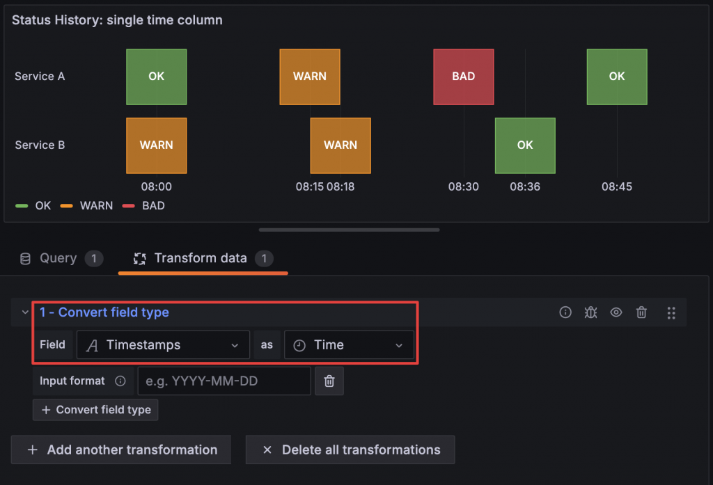 Convert field type