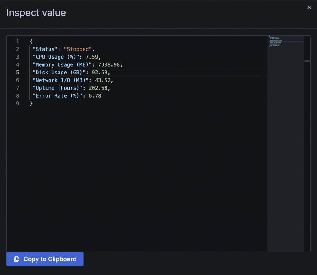 JSON View with Modal