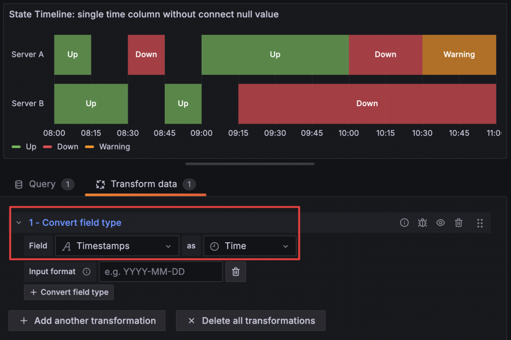 Convert field type