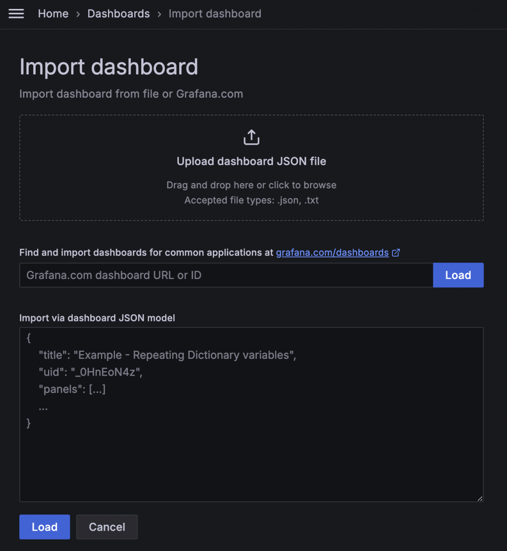 Import Dashboard