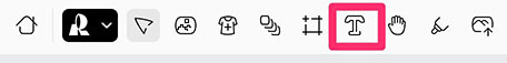 Recraft 教學 - 畫框、添加文字 - 點擊上方工具列的 Text 按鈕