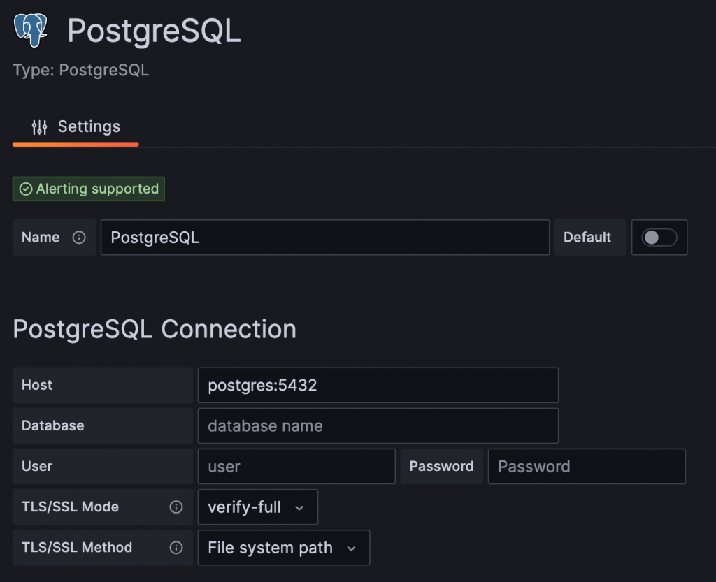 PostgreSQL Setting