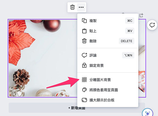 Canva 教學 - 簡報 ( 頁面管理、背景顏色、背景圖 ) - 分離背景圖片