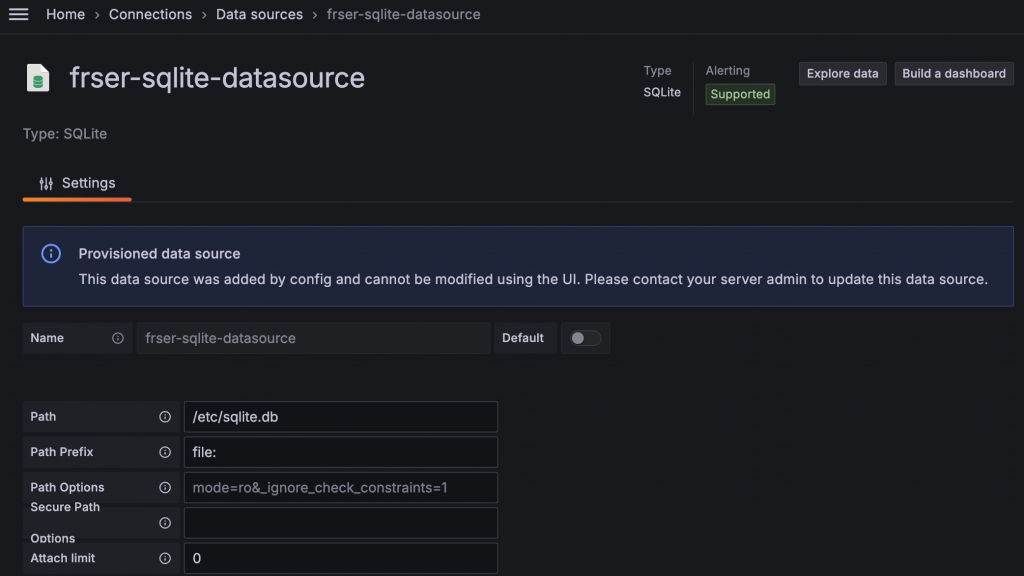 SQLite Data Source