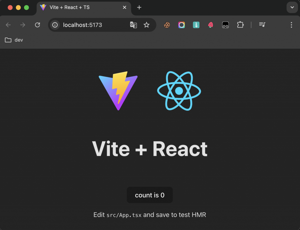 react and vite template