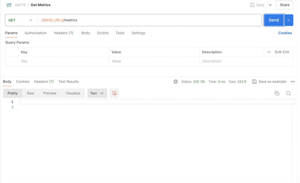 Default Metrics Result2