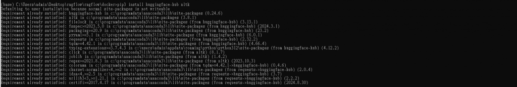 pip3 install huggingface-hub nltk