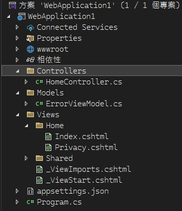 Visual Studio 方案總管
