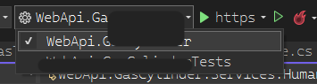 Visual Studio 綠色播放鍵