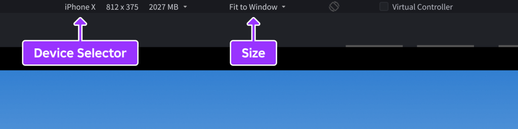Roblox Studio 的手機 Device Emulator。