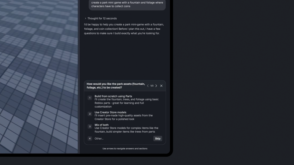 Assistant Planning Mode 的計畫面板與建置流程概覽。
