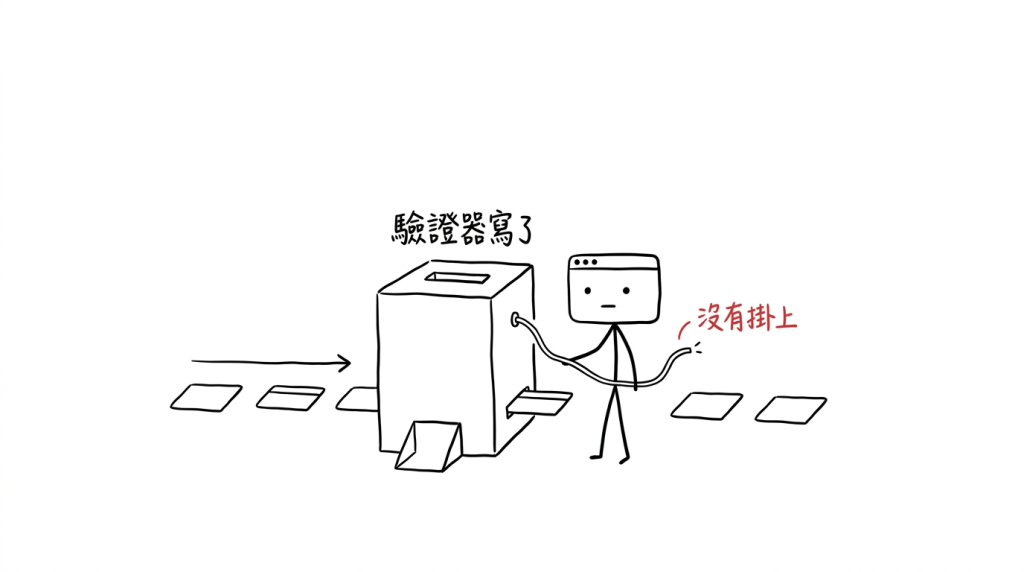 我做好了一台檢查機，卻始終沒把它的線接上