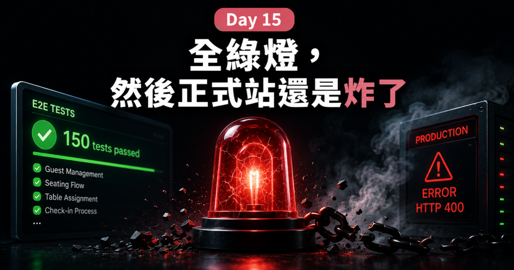 Day 15 全綠燈,然後正式站還是炸了!從 3 起線上事故看自動化測試的守備盲區與 CI 防線補強