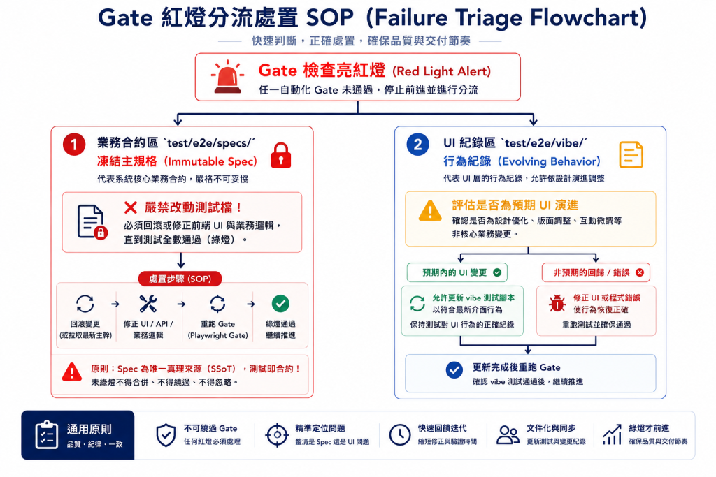Red Light 分流處置 SOP 圖