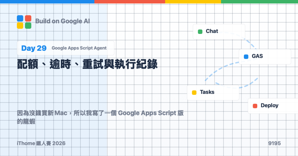 Day 29｜配額、逾時、重試與執行紀錄