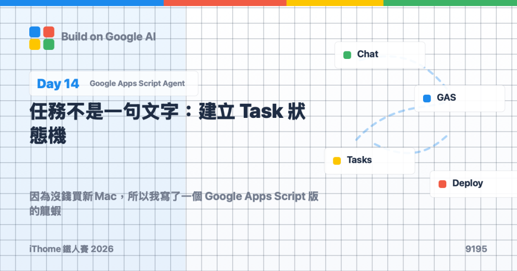 Day 14｜任務不是一句文字：建立 Task 狀態機