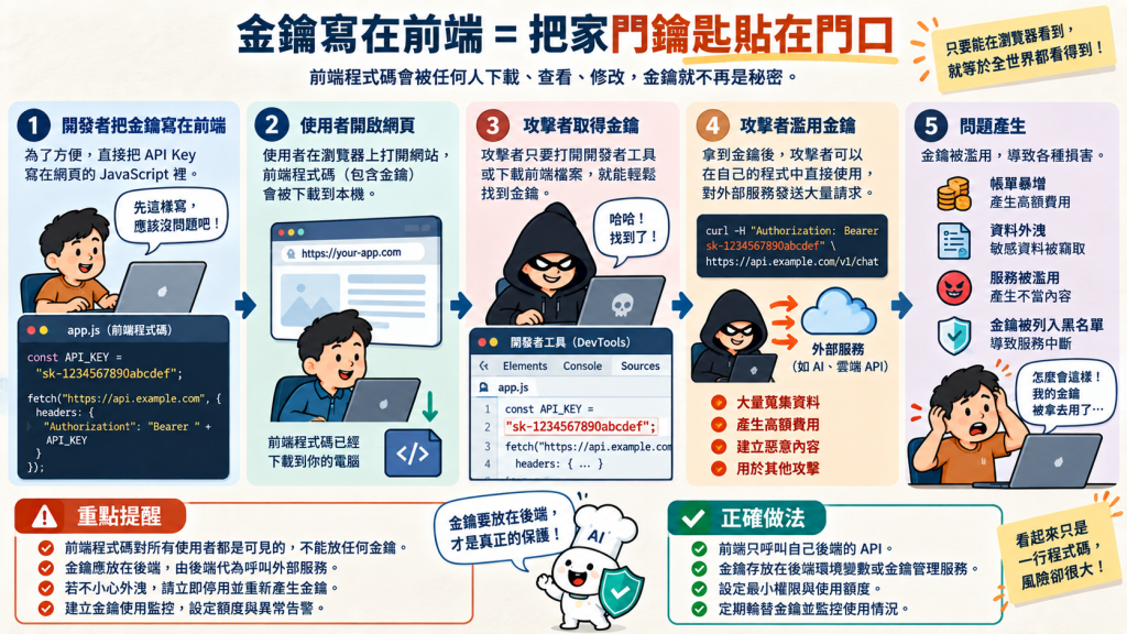 金鑰寫在前端