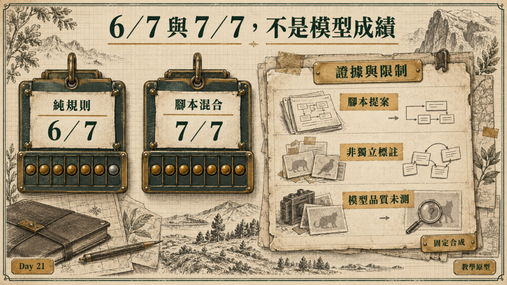 六比七與七比七是控制器結果而非模型成績