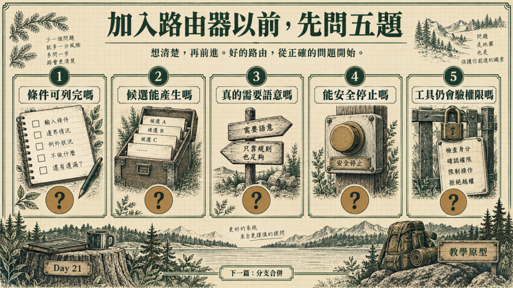 加入路由器以前要先回答的五個問題