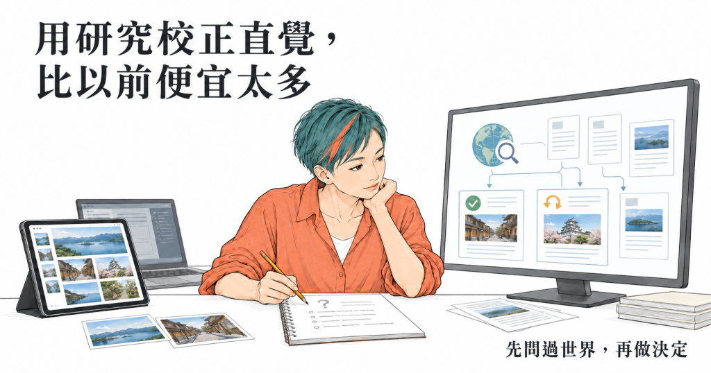 用研究校正直覺，比以前便宜太多：先問過世界，再做決定