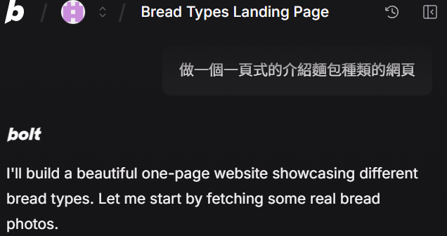 第一次向Bolt下的指令