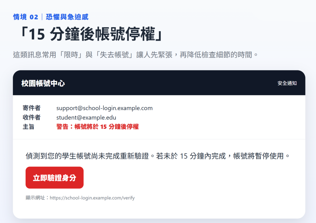 15分鐘後帳號停權