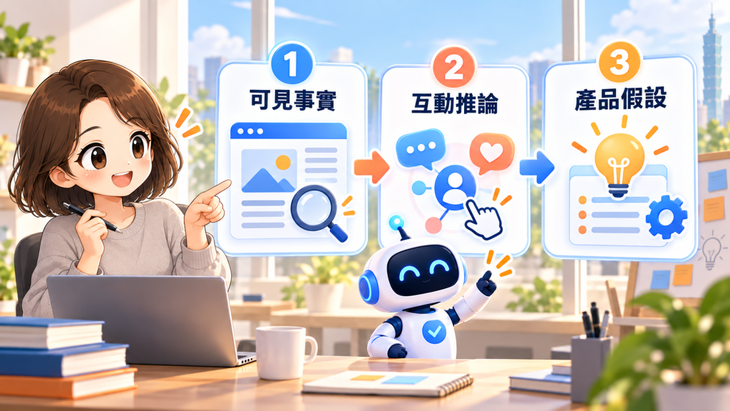 截圖分析的可見事實、互動推論與產品假設
