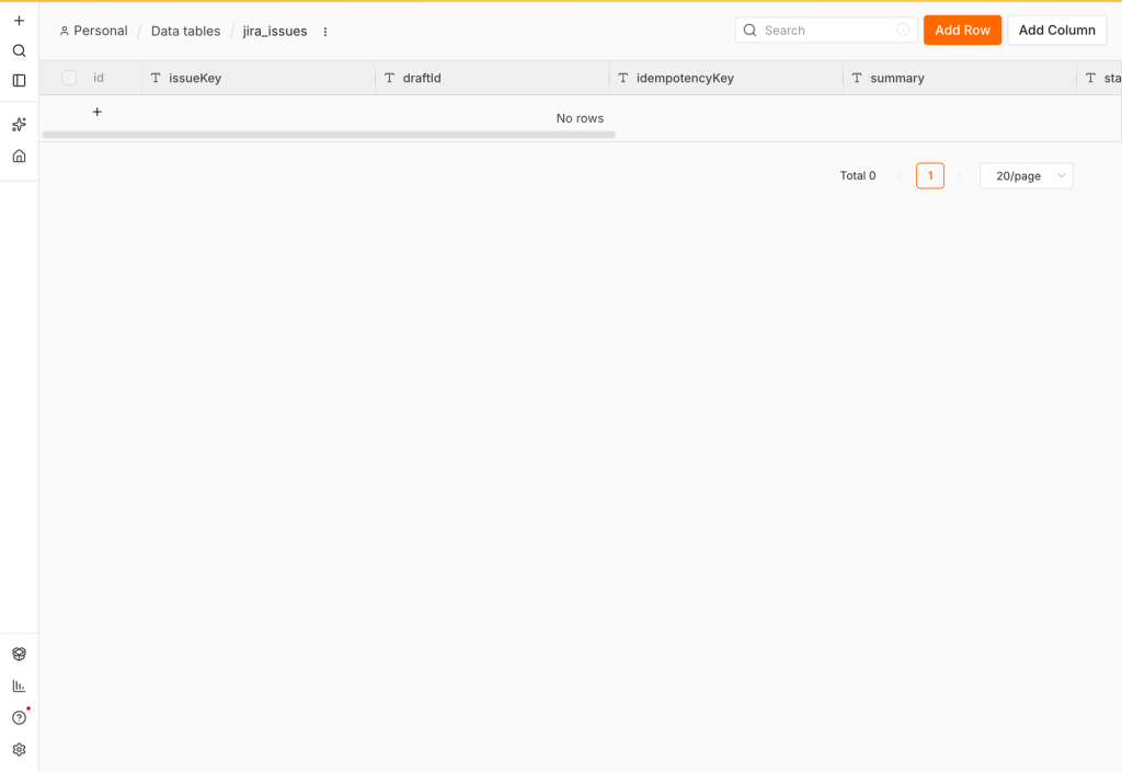 jira_issues 顯示 No rows 與 Total 0