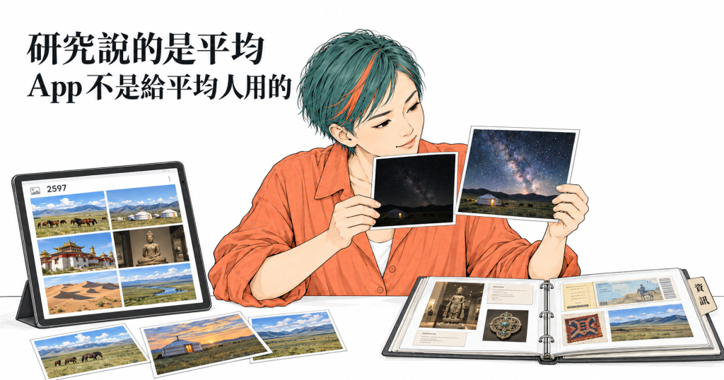 研究說的是平均,App 不是給平均人用的